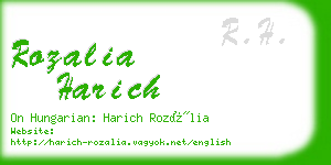 rozalia harich business card